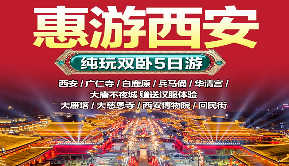 武汉到西安夕阳红旅游-一朝步入西安境 满眼皆是孤独风华绝代-纯玩5天